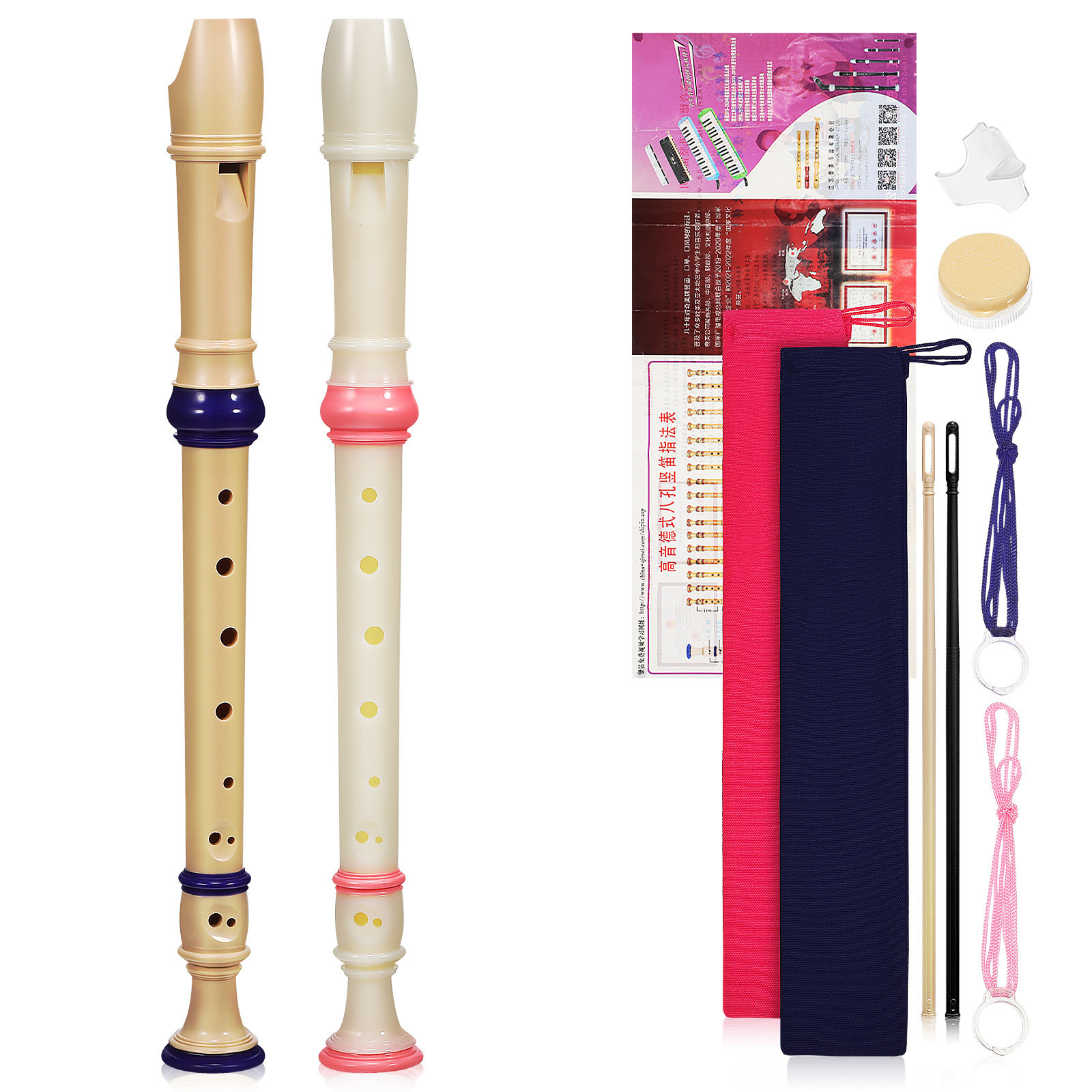 Soprano Recorder 2 Piece 8 Hol - đánh giá và giá Soprano Recorder Plastic